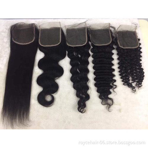 Brazilian Hair Natural Pre-Plucked Hair Line Thin Skin  Invisible Lace Frontal Closure